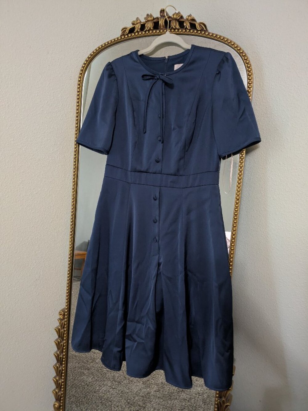Gal Meets Glam Navy Blue Fit and Flare